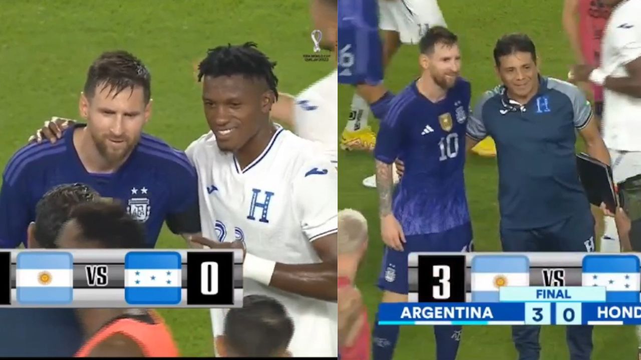Jugadores de Honduras y cuerpo técnico se enloquecieron para poder tomarse foto con Messi