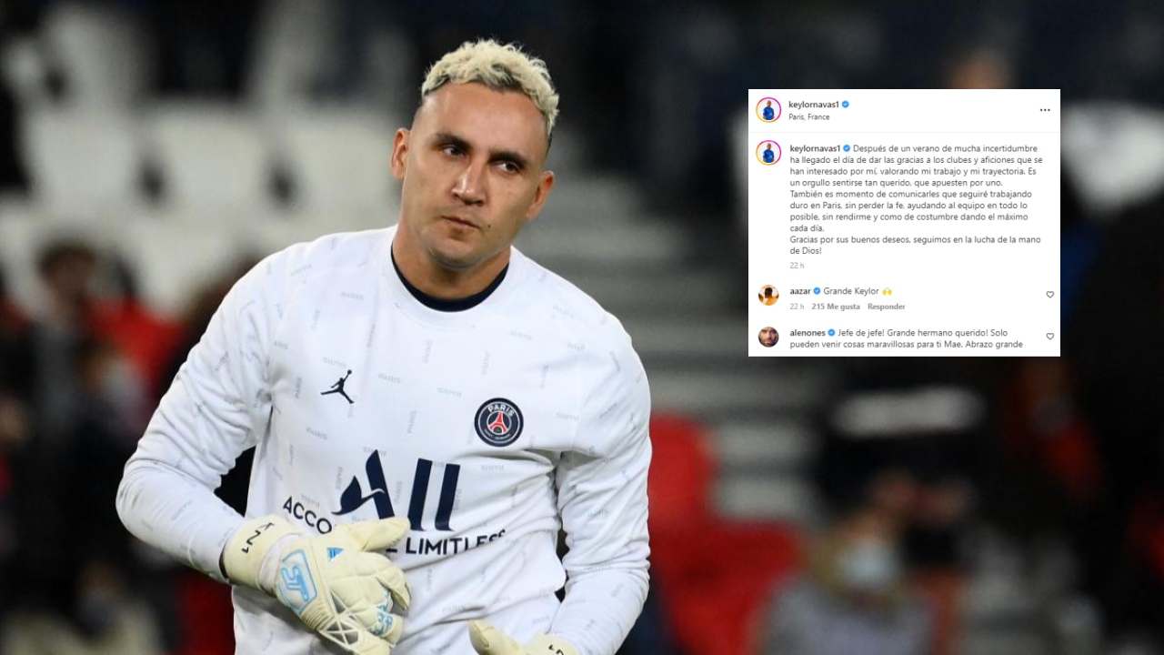 Keylor Navas se pronuncia sobre su futuro en el PSG tras el cierre del mercado de transferencia