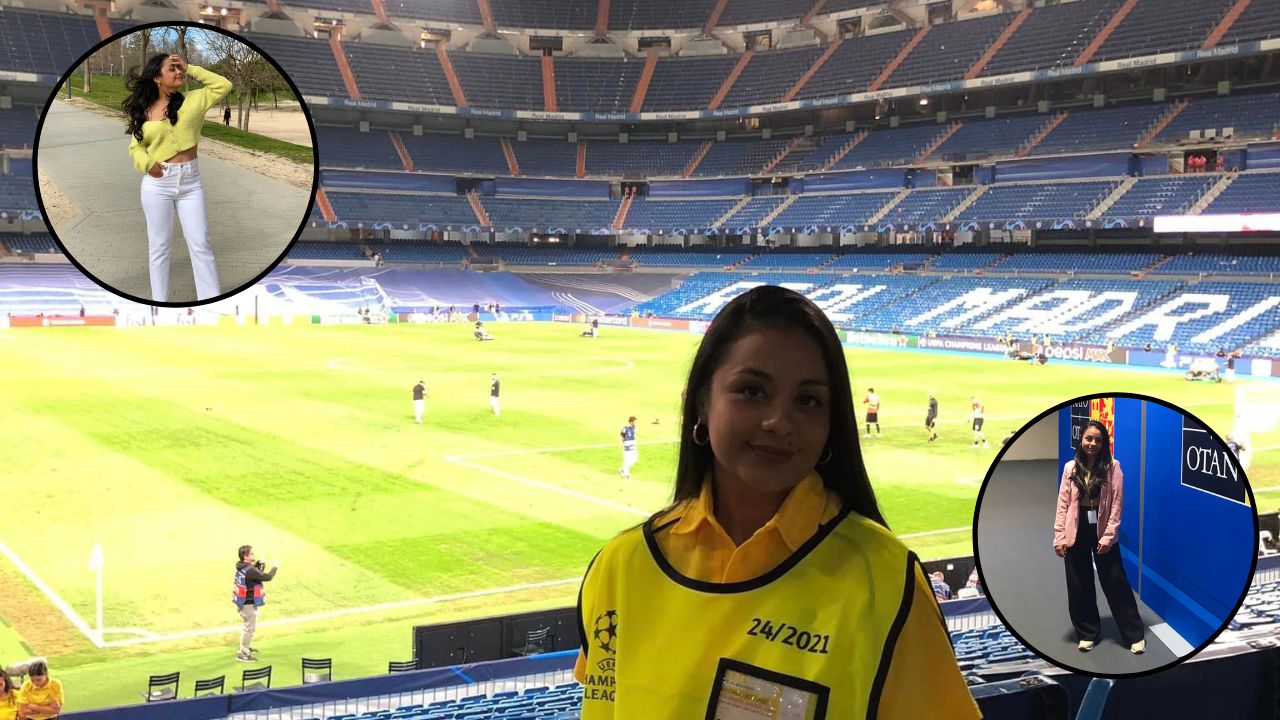 Periodista hondureña cumple su sueño de trabajar con el Real Madrid en el Santiago Bernabéu