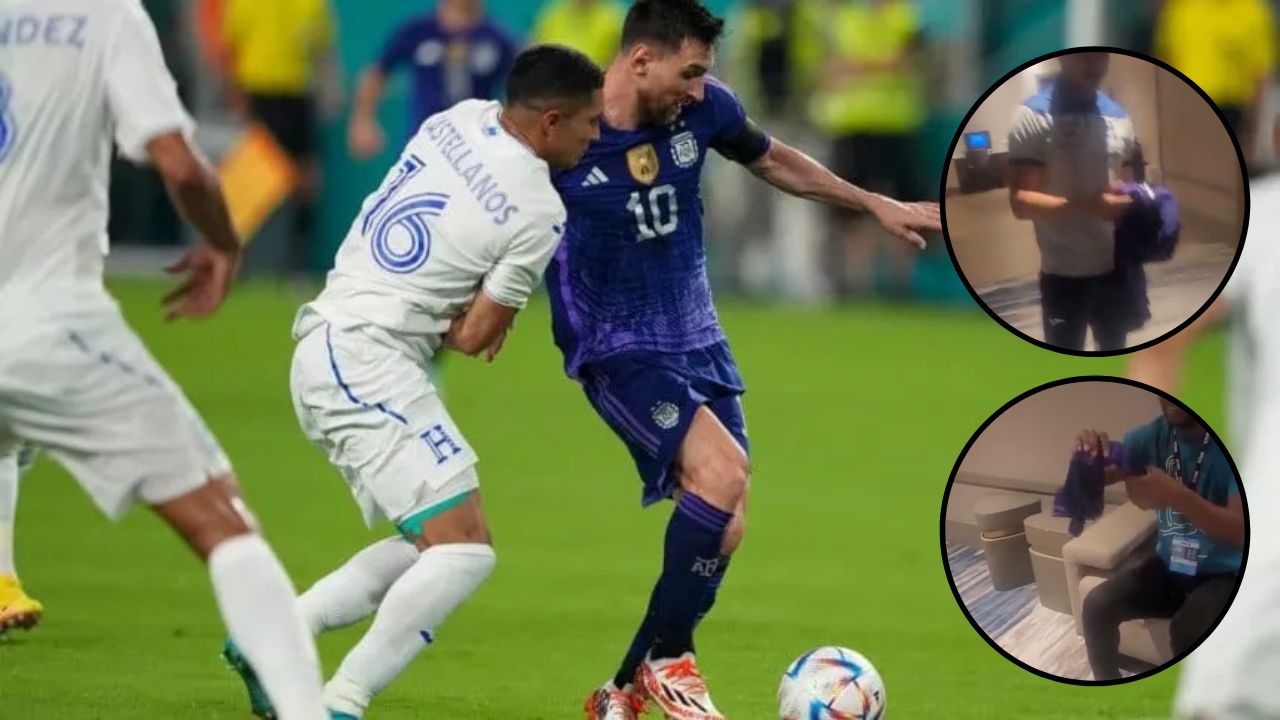 Periodista hondureño le 'quitó' el sudor a la camisa que Messi le dio a Héctor Castellanos