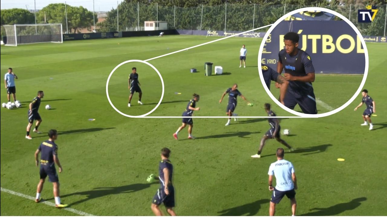 Choco Lozano reaparece en los entrenamientos del Cádiz tras no ser convocado a La H