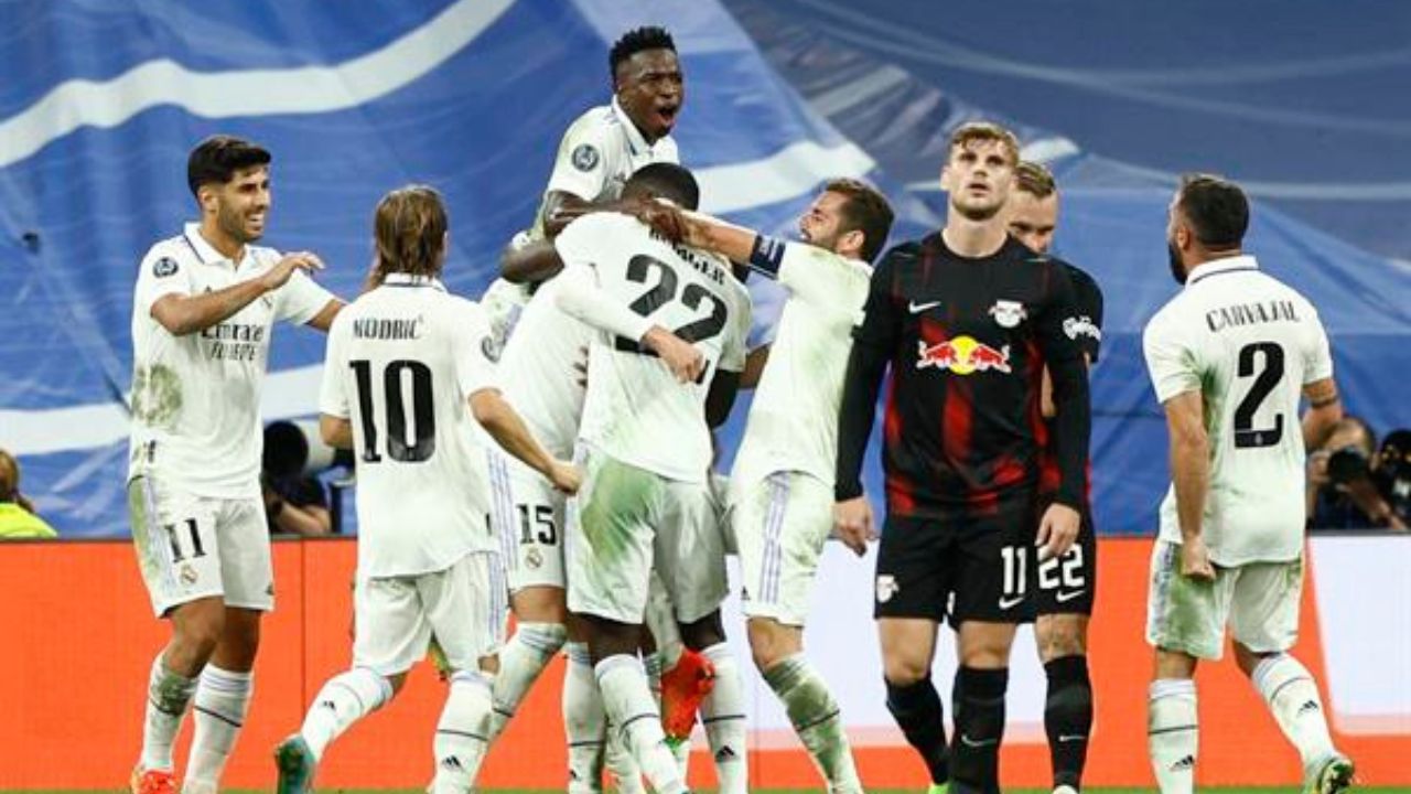 Real Madrid vence al Leipzig para liderar el grupo F de la Champions League