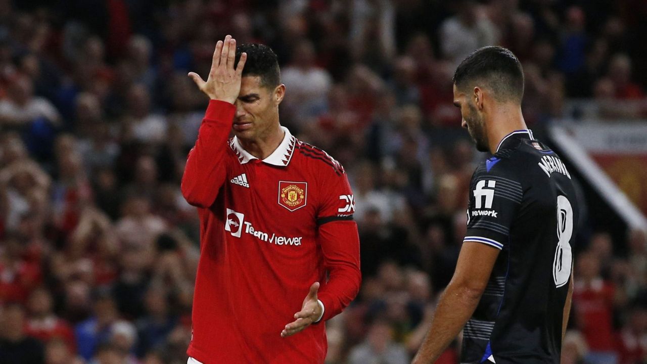 Cristiano Ronaldo sufre batacazo con el Manchester United ante Real Sociedad en Europa League