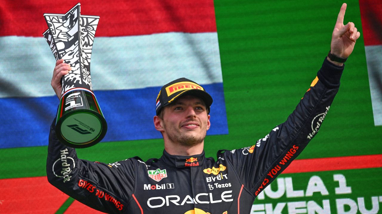 La reacción de Max Verstappen tras ganar el Gran Premio de Fórmula Uno en su casa