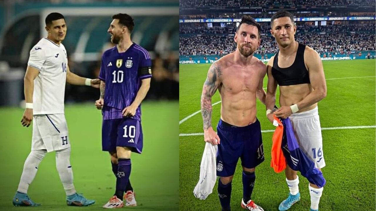 El icónico mensaje de Héctor Castellanos tras intercambiar camisa con Lionel Messi