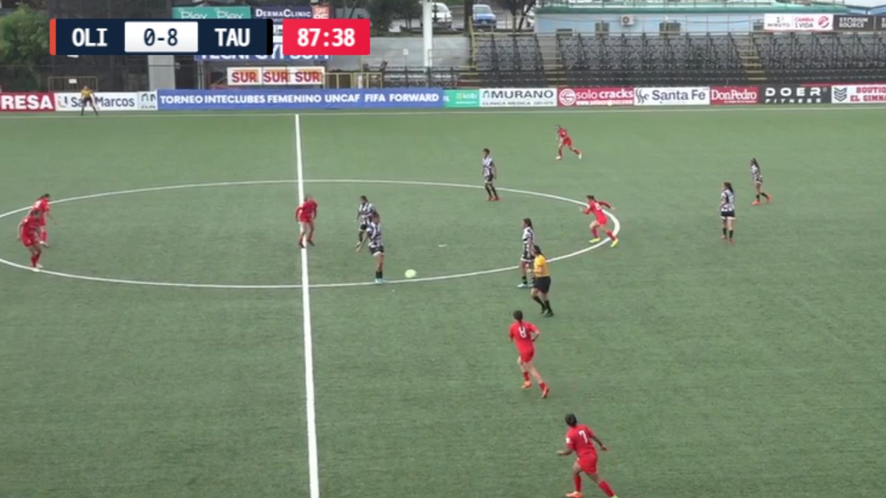 Olimpia femenino sufre humillante derrota ante el Tauro FC en el torneo Interclubes de la Uncaf