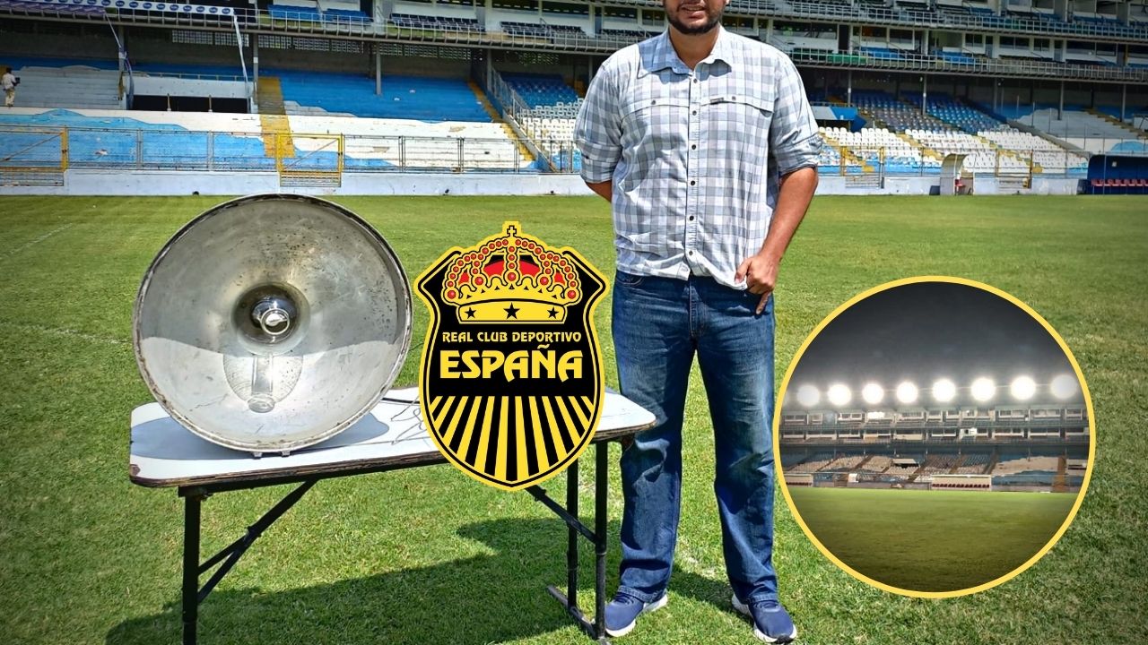 Real España presume nueva iluminación del estadio Morazán previo al duelo contra Alajuelense