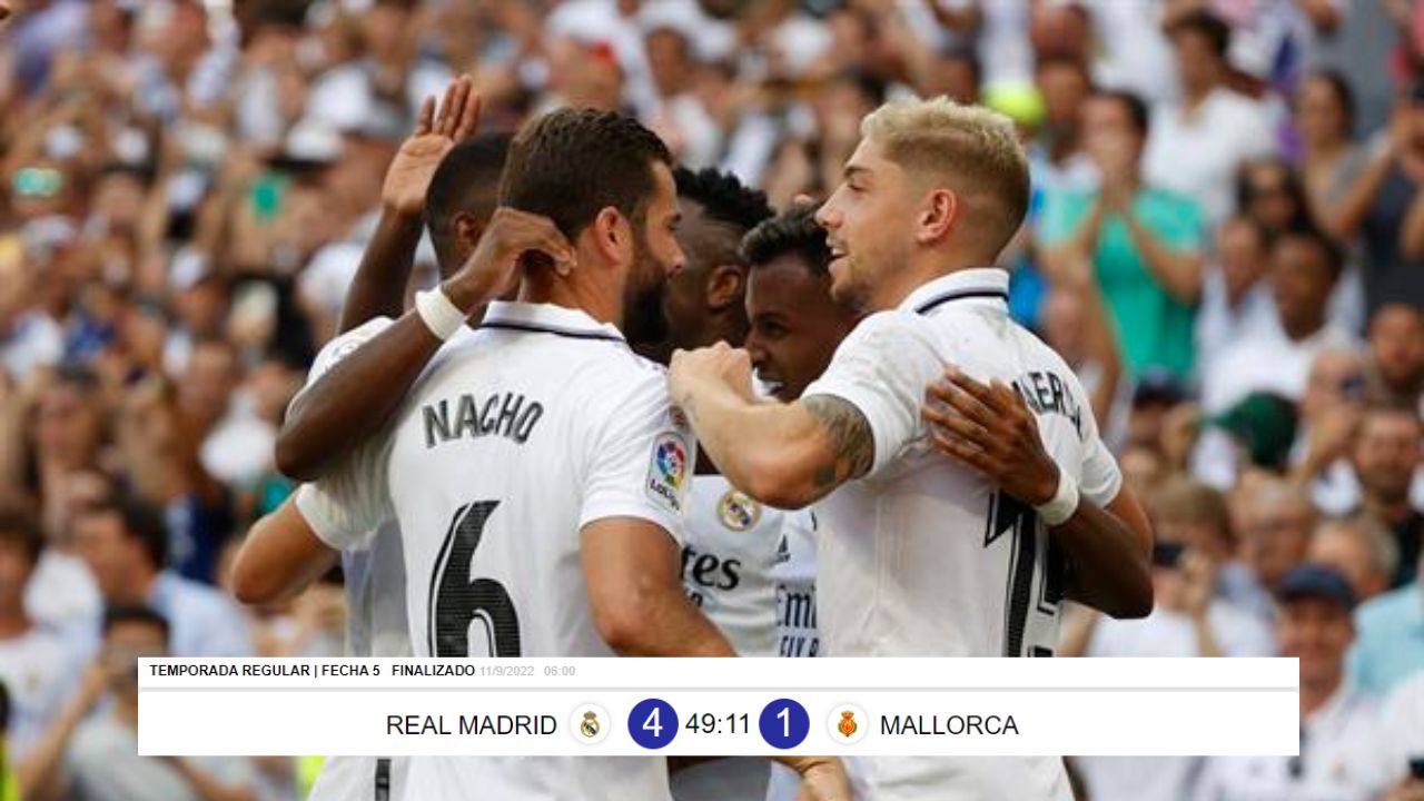 Real Madrid golea al Mallorca y sigue a paso perfecto en LaLiga