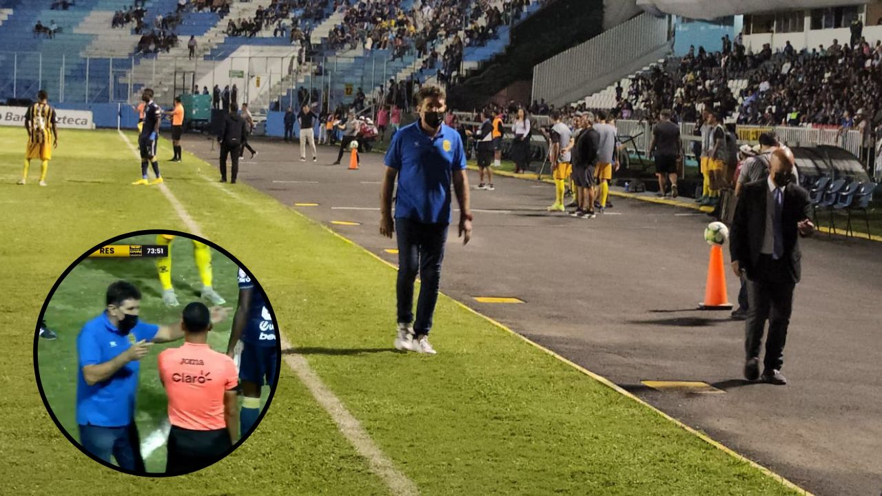 Así fue el enfrentamiento entre Héctor Vargas y los árbitros tras expulsión contra Motagua