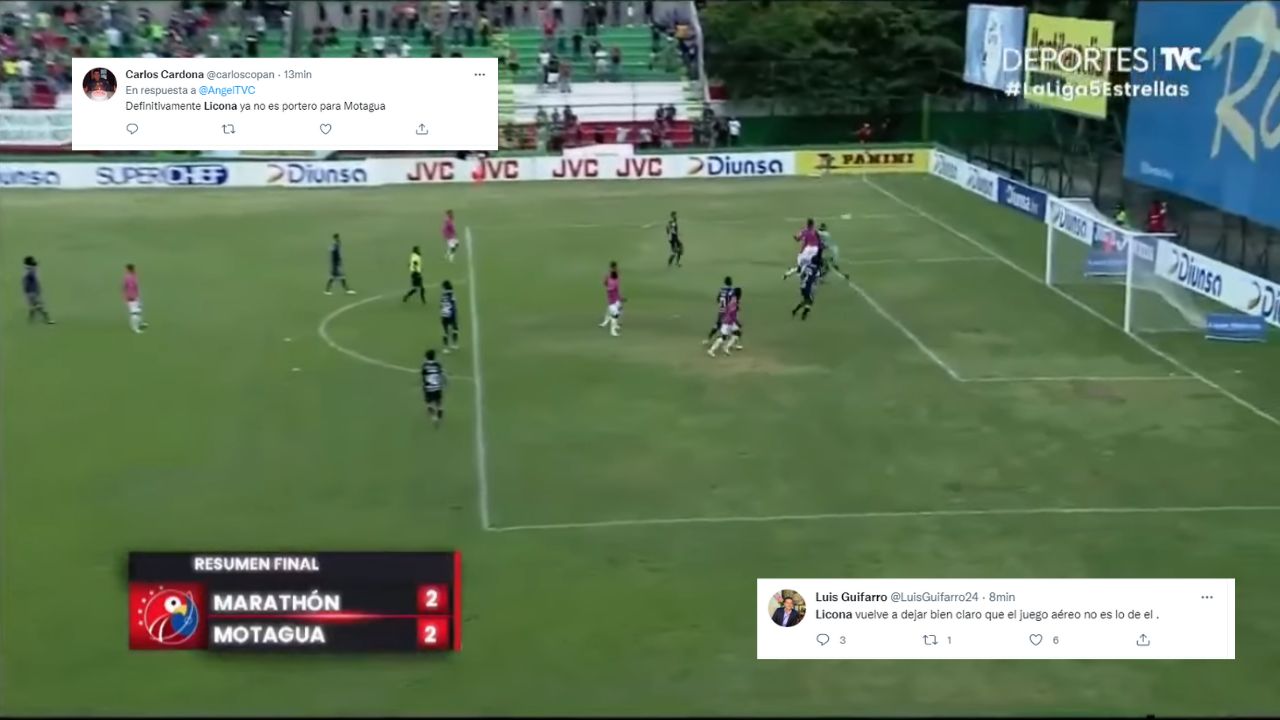 Aficionados de Motagua se quejan de Marlon Licona tras empate contra Marathón