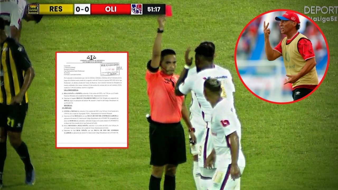 Brayan Moya recibe terrible noticia tras su expulsión contra Real España