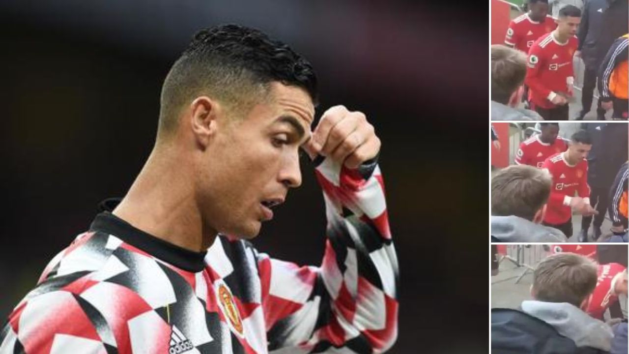 Cristiano reacciona ante la acusación por tirar el móvil de un aficionado