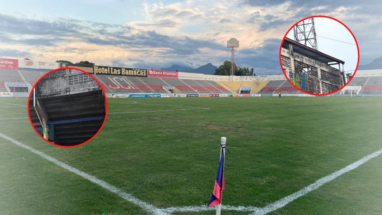 Estadio Ceibeño en condiciones de deterioro para los partidos de Liga Nacional