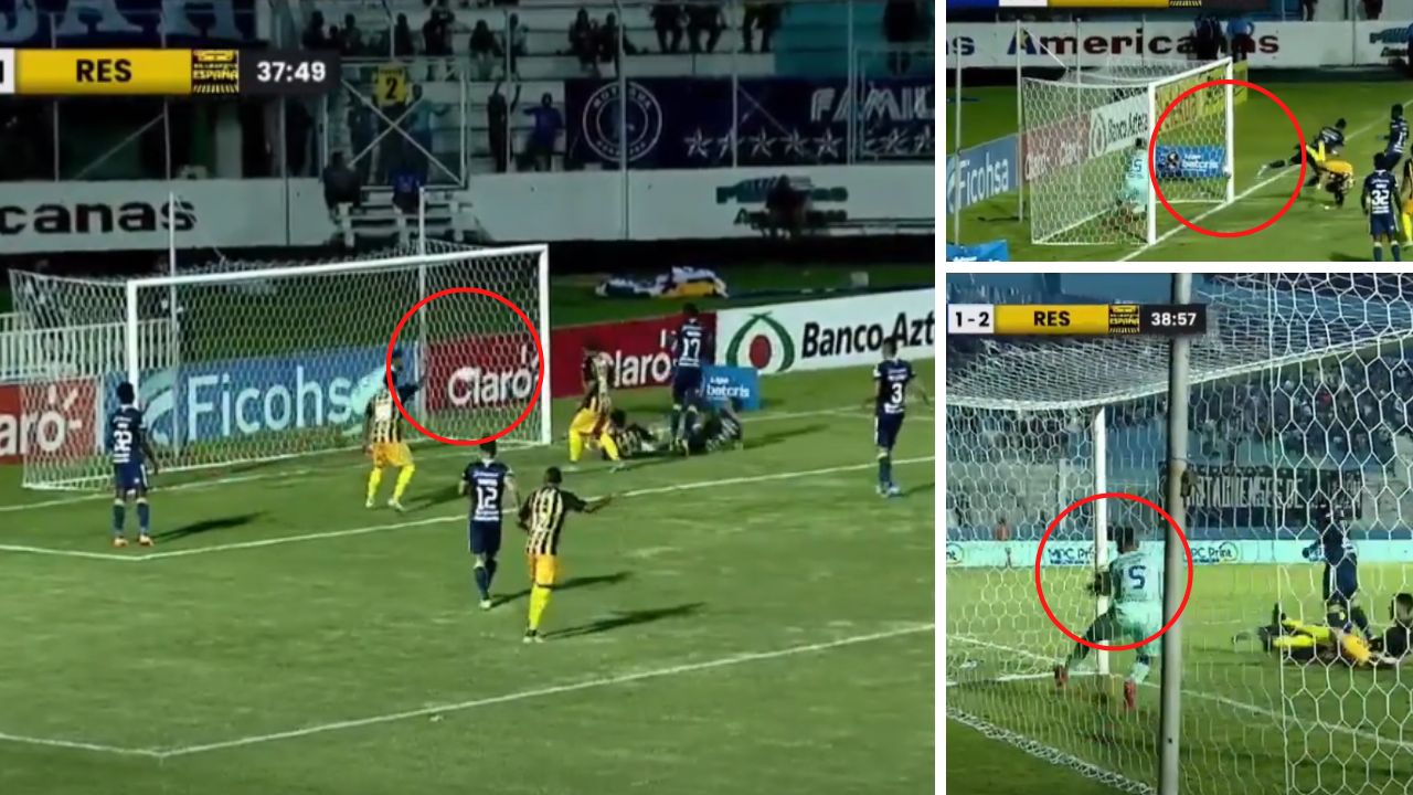 ¿Entró o no? Así fue la jugada del segundo gol de Real España ante Motagua
