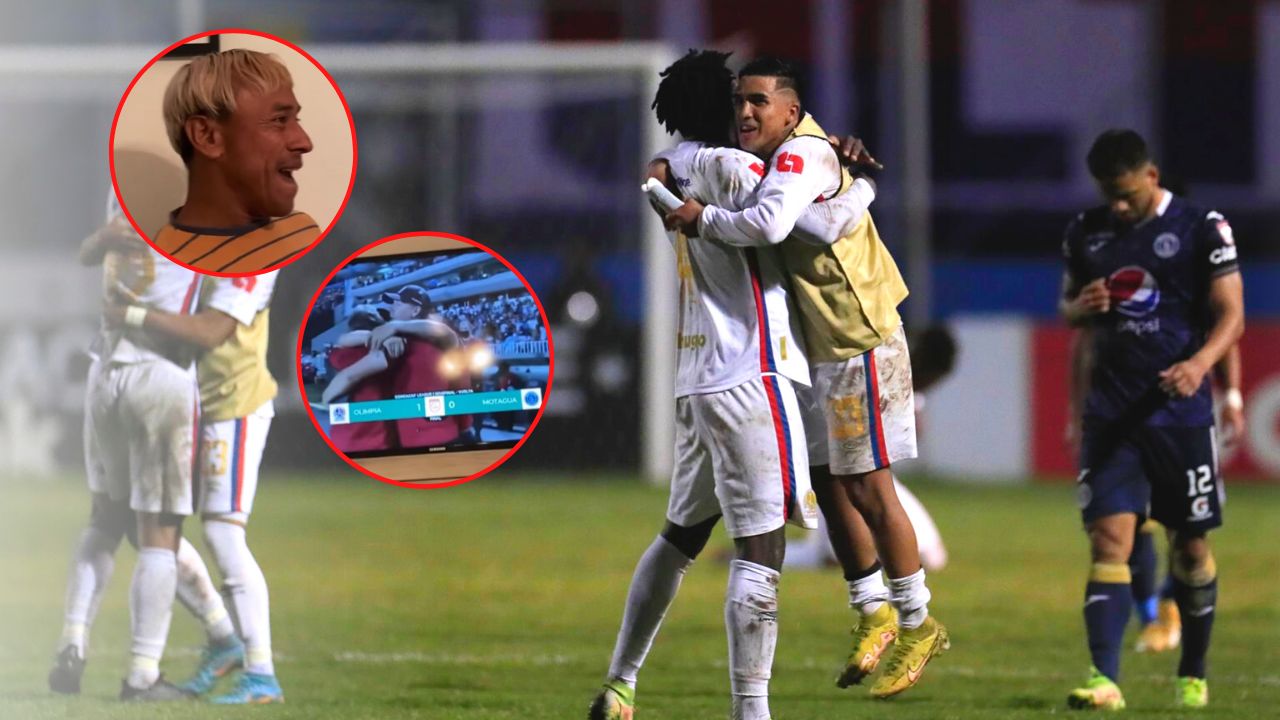 Javier Portillo con imperdible celebración tras la eliminación de Olimpia a Motagua