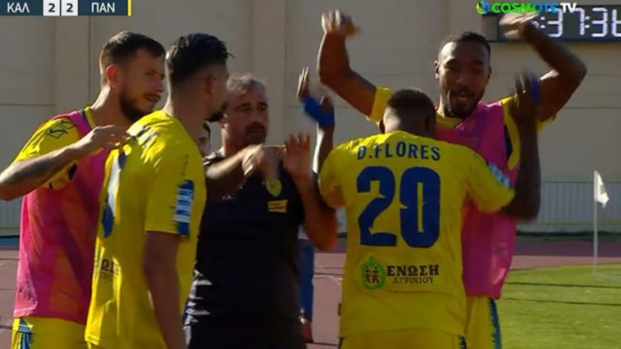 Deybi Flores y Panetolikos fuera de la Copa de Grecia al caer en penales ante el Kalamata
