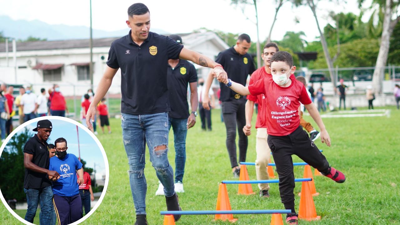 Real España compartió un agradable momento con niños de Olimpiadas Especiales