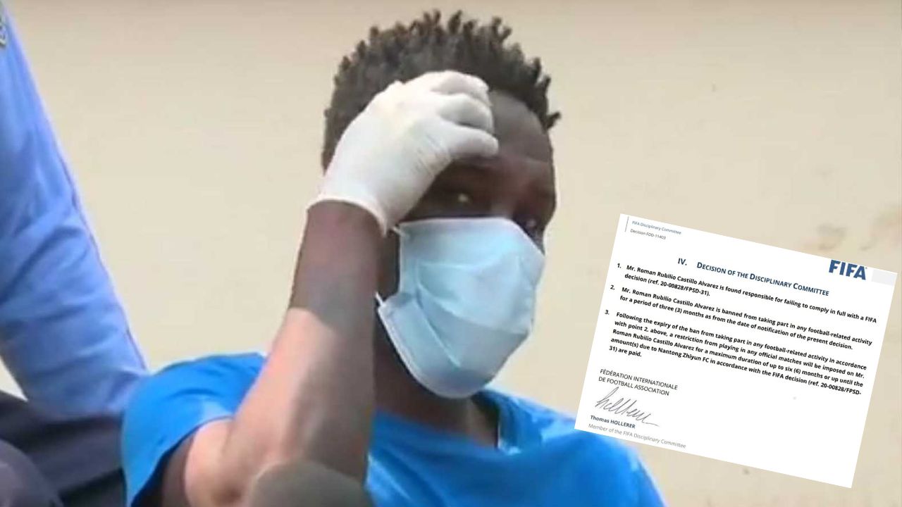 Rubilio Castillo conoce la sanción de FIFA en el caso de la demanda del club chino