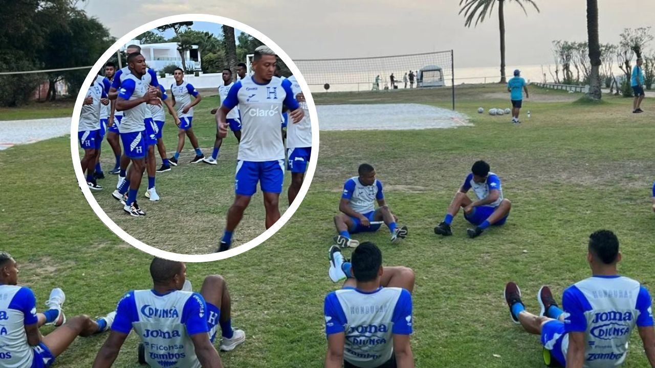 Selección de Honduras fue vista entrenando a orillas del mar en España para amistoso ante Catar