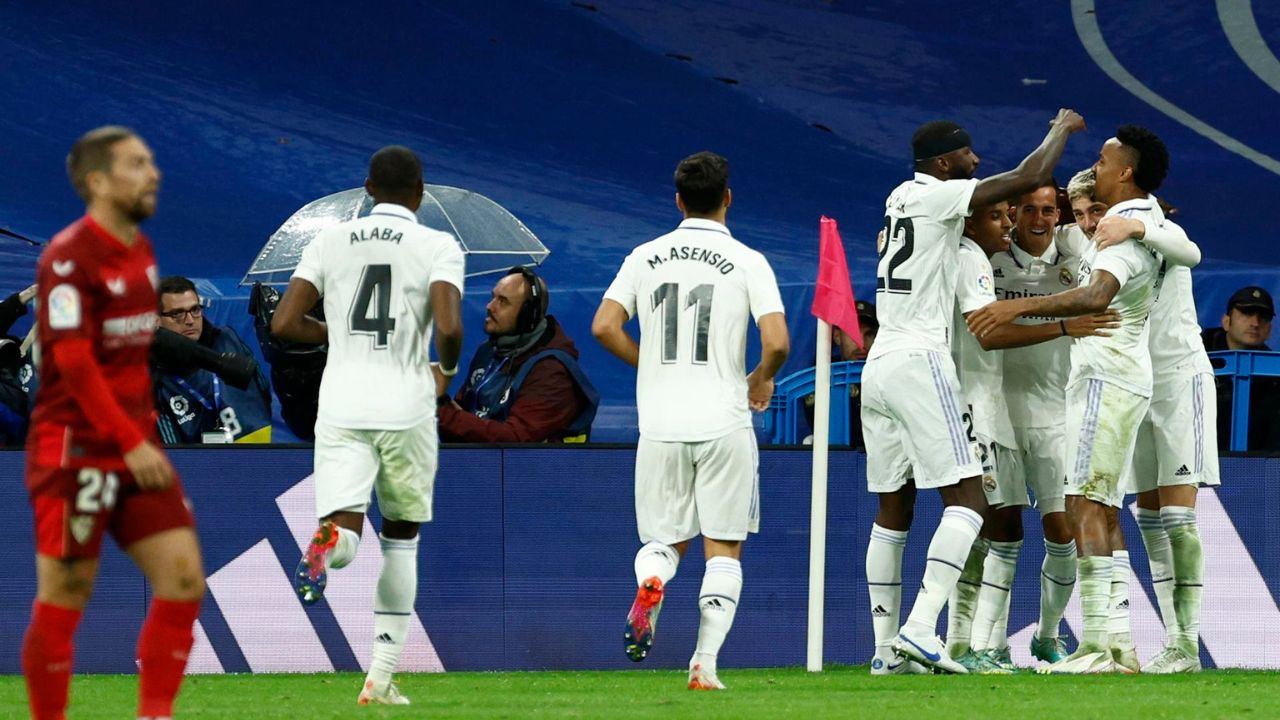 Real Madrid sacó su furia ante un Sevilla que intentó quitarle puntos pero no pudo