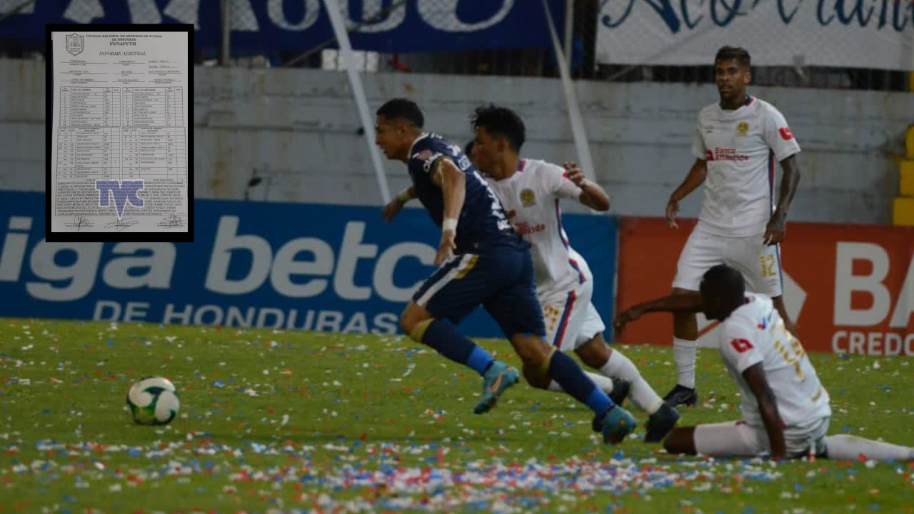 Acta arbitral revela lo ocurrido en el clásico capitalino entre Olimpia y Motagua