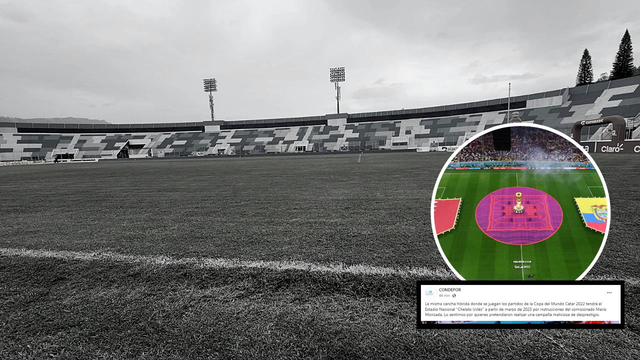 Cancha del Estadio Nacional Chelato Uclés será la misma que la de los estadios del Mundial de Qatar