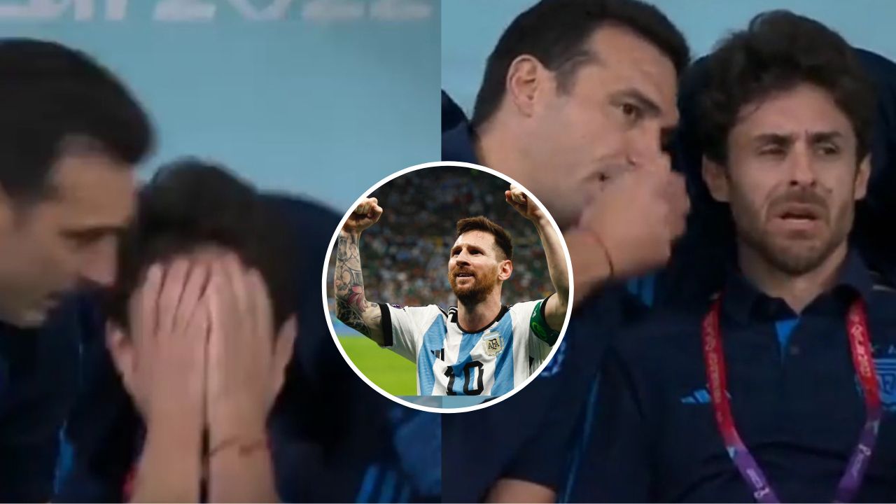 Cuerpo técnico de Argentina rompió en llanto tras gol de Messi a México
