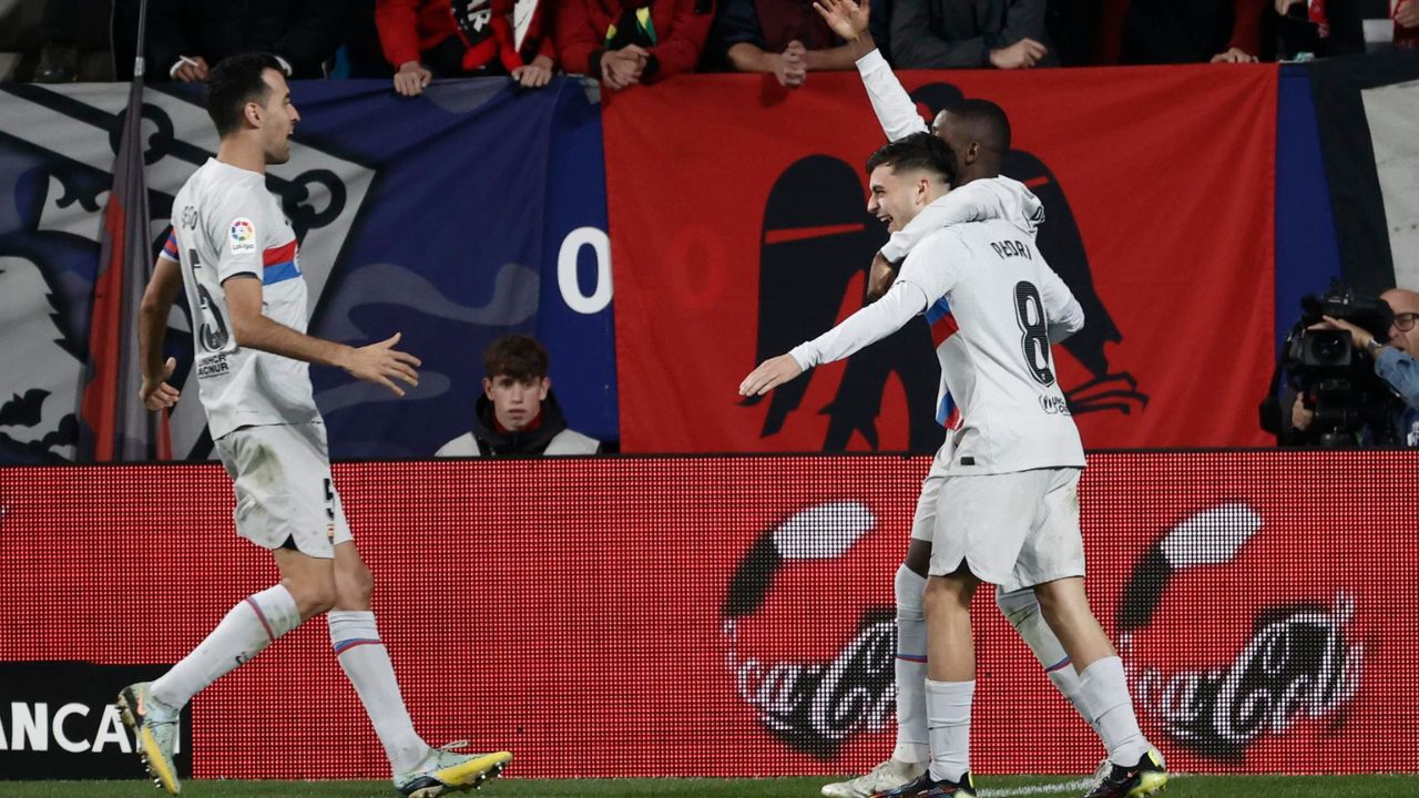 Barcelona remontó ante el Osasuna y es líder solitario de LaLiga