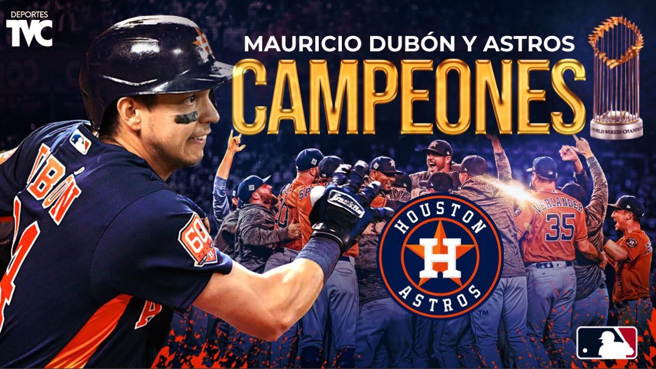 Mauricio Dubón campeón de la Serie Mundial con los Astros de Houston de la MLB