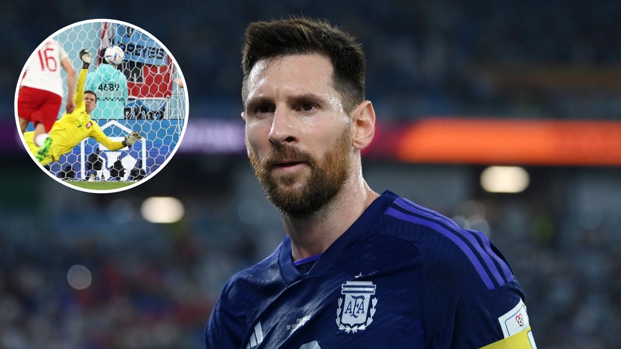 La reacción de Messi luego de fallar el penal contra Polonia en fase de grupos