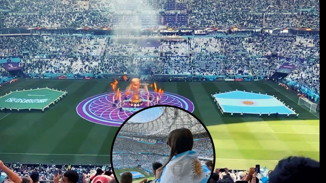 Hondureña viajó a Qatar para apoyar a la Argentina de Lionel Messi
