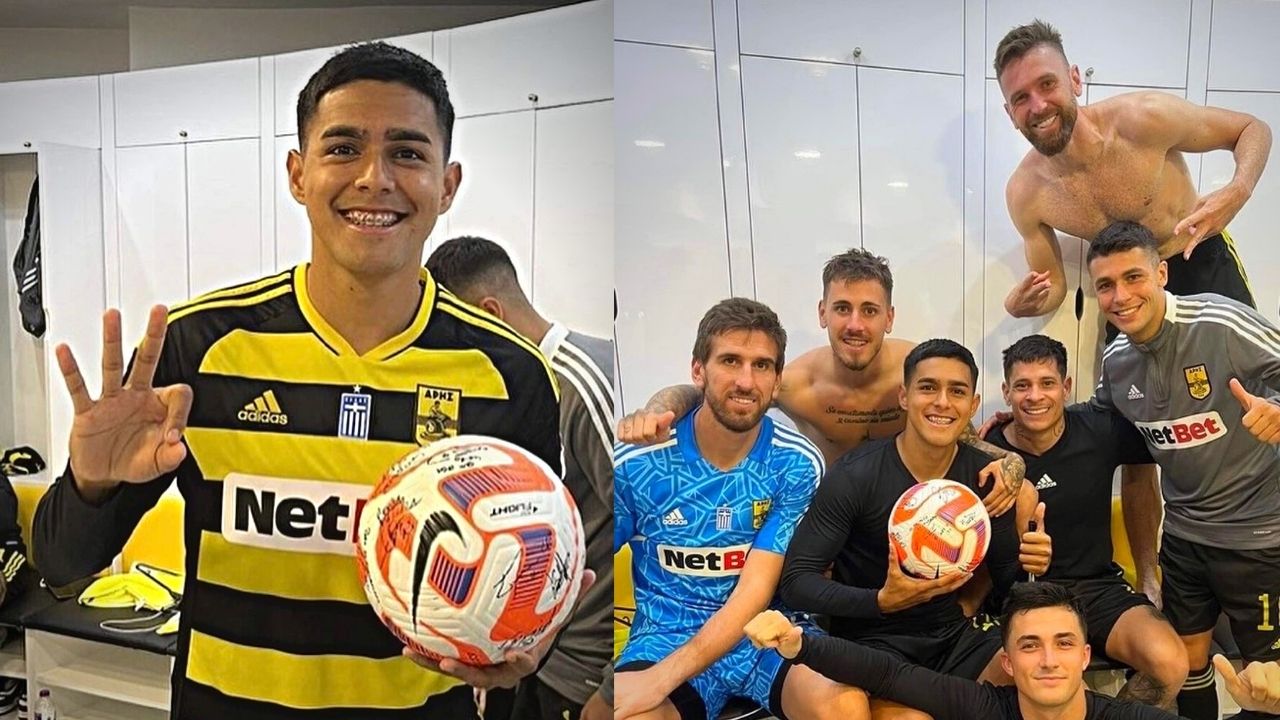 Medio internacional alucina con el hat-trick de Luis Palma con el Aris FC y cómo lo celebró