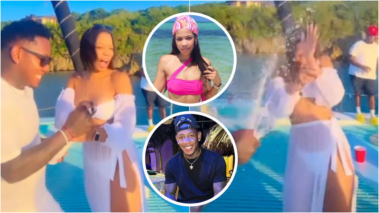 Romell Quioto bañó de champán a su novia y vive un amor de 'ensueño' en sus vacaciones por Honduras