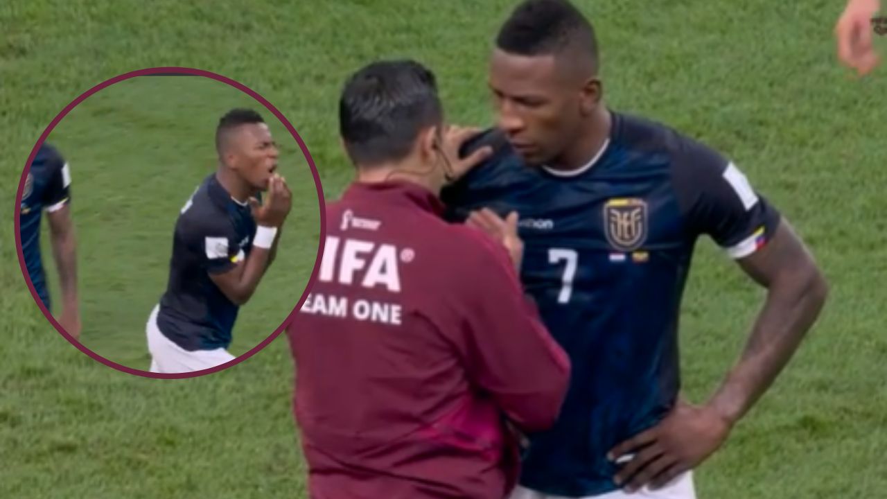 El explosivo reclamo de Perbis Estupiñan a Said Martínez por gol anulado a Ecuador