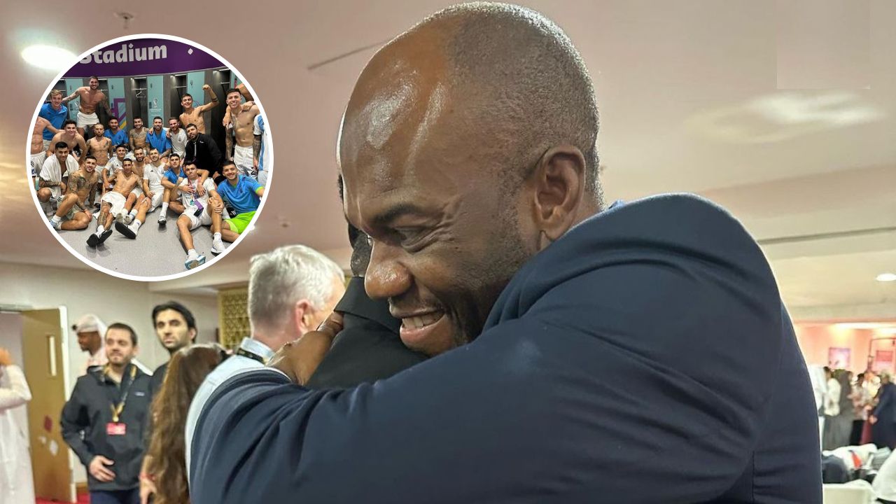 David Suazo aparece celebrando con figura de Argentina en el Lusail Stadium de Qatar