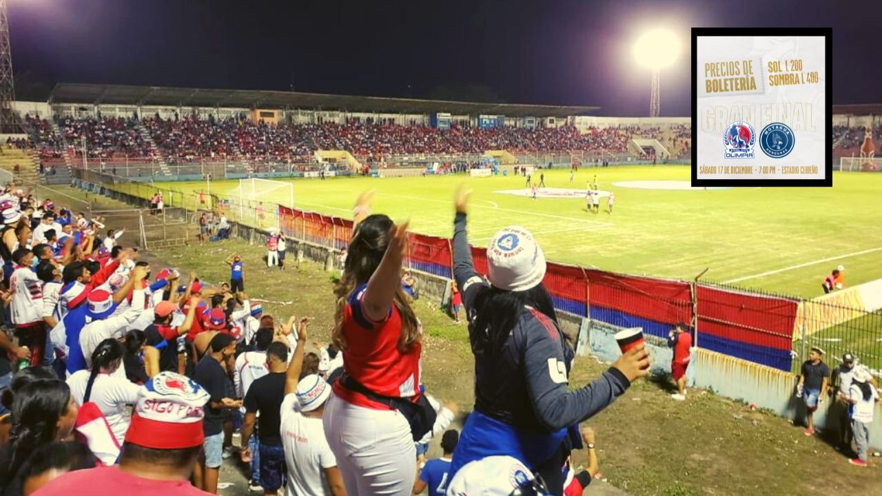 Esta es la cantidad de público que ingresaría al estadio Ceibeño para final entre Olimpia vs Motagua