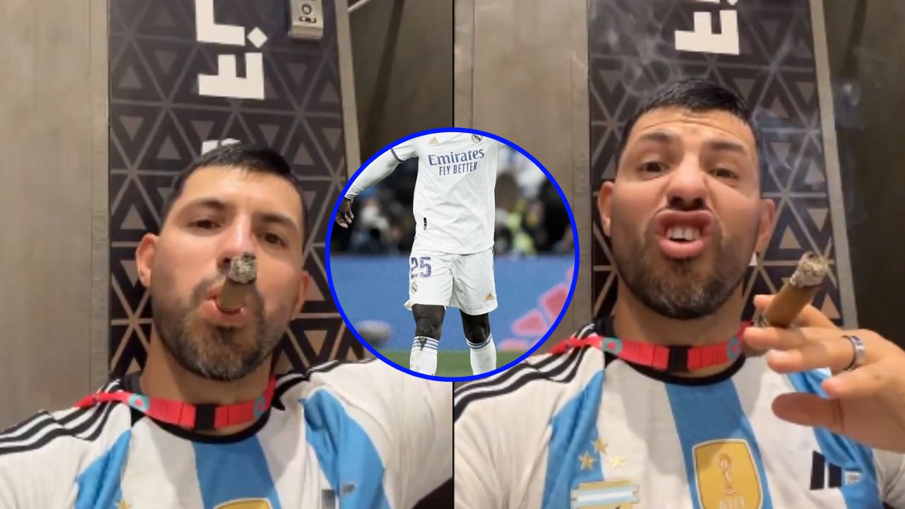 Kun Agüero 'insultó' a jugador del Real Madrid en plena celebración de Argentina