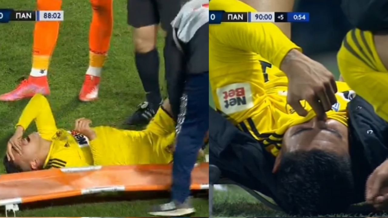 Luis Palma sufre fuerte lesión que lo sacó llorando del partido vs Panetolikos