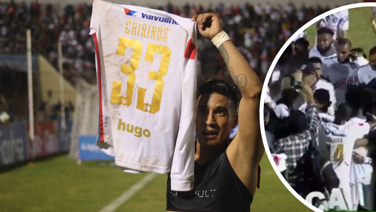 Así despidieron a Michaell Chirinos los jugadores del Olimpia en el estadio Ceibeño