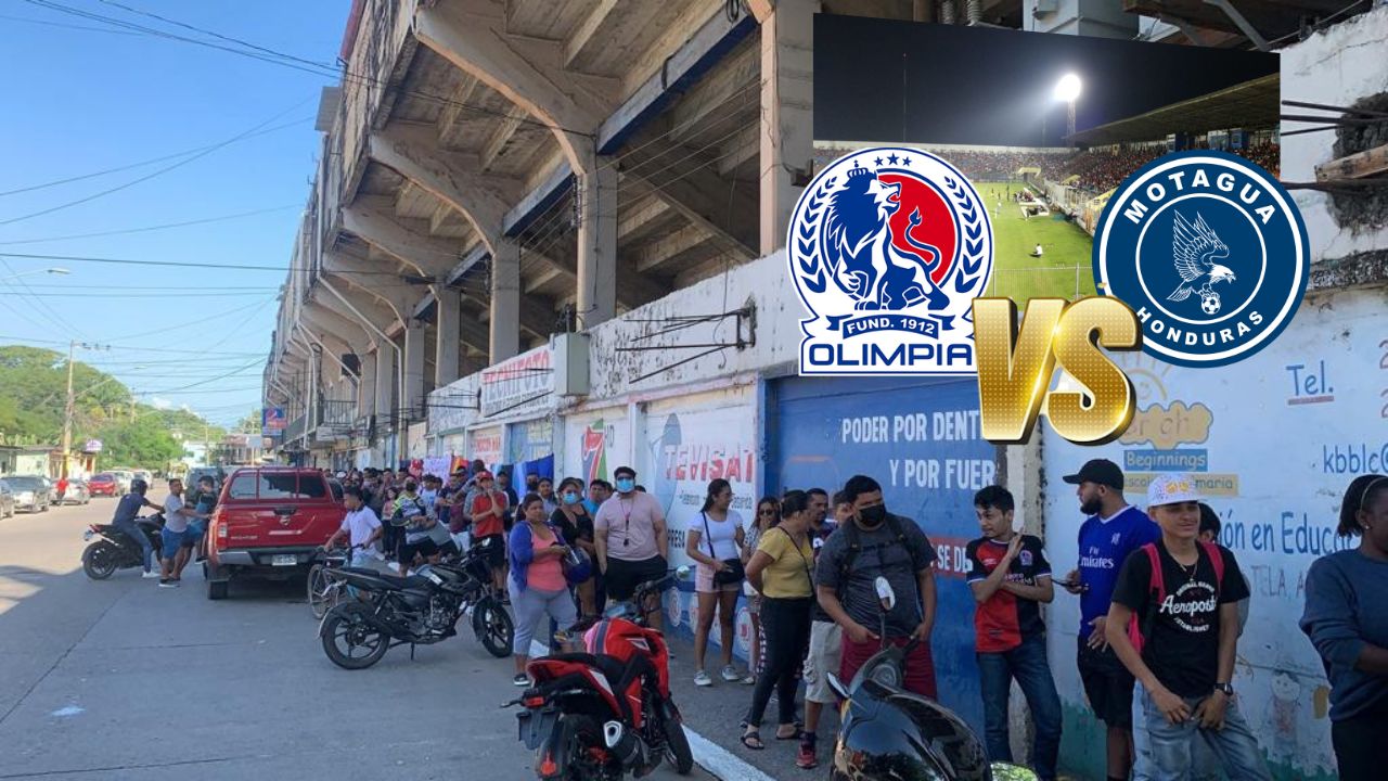 Aficionados de Olimpia y Motagua hacen largas filas para comprar sus entradas a la gran final