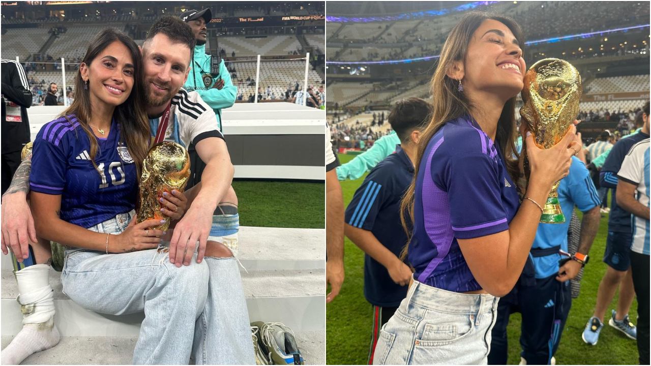 Antonela Roccuzzo dedica emotivo mensaje a Lionel Messi tras coronarse en el Mundial Qatar 2022