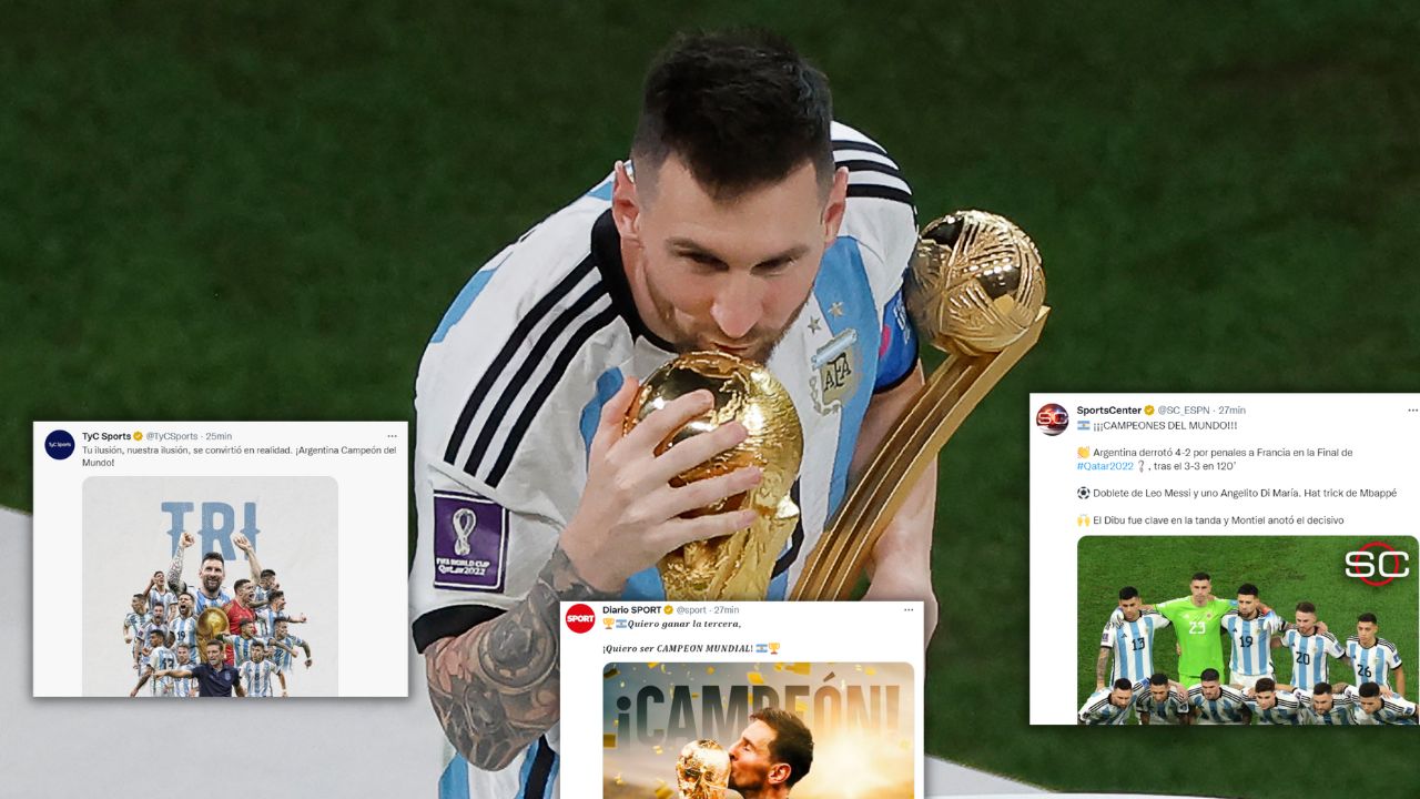 Prensa internacional se vuelca ante Messi y Argentina tras conseguir su tercer Mundial