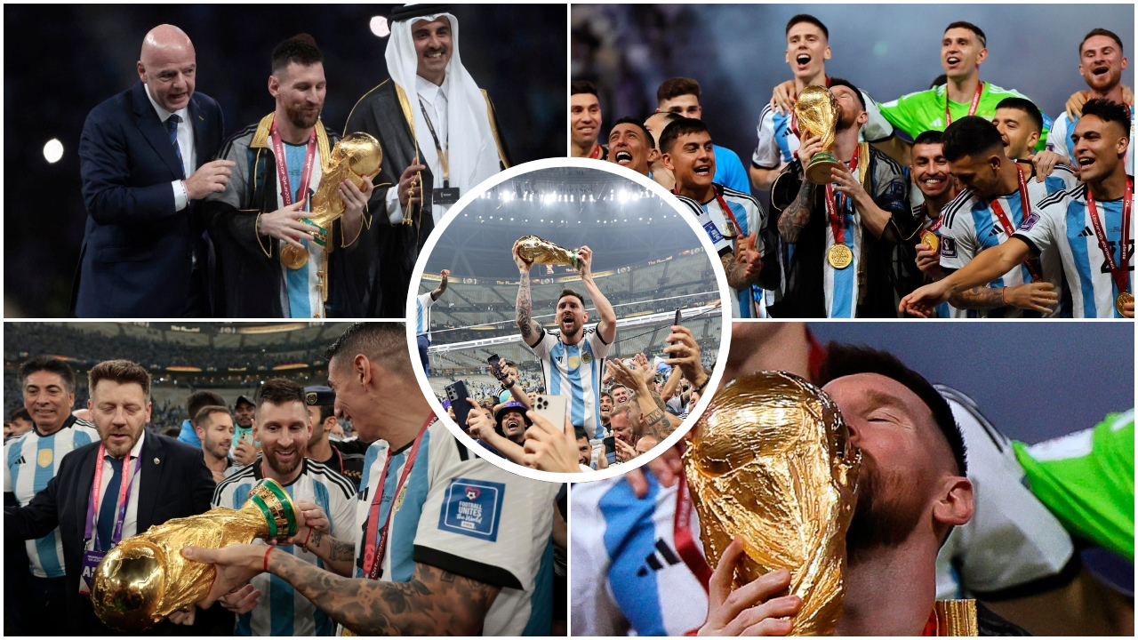 Las 10 mejores fotos de Lionel Messi con la Copa del Mundo que ganó en Qatar 2022