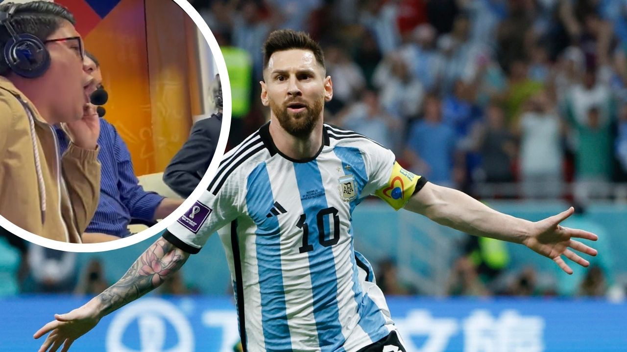 La eufórica reacción de Orlando Ponce tras el gol de Lionel Messi ante Australia narrado por Néstor Cruz