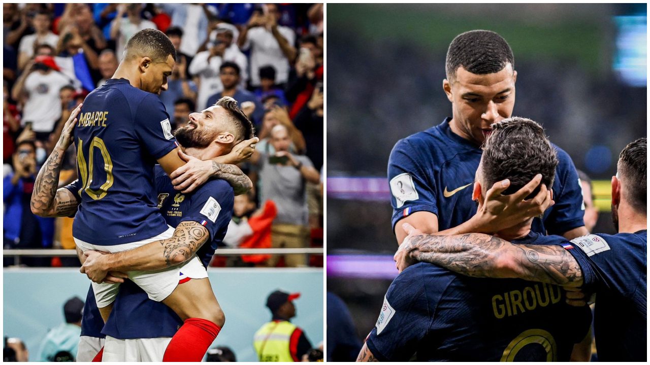 Memes destrozan a Mbappé por 'cariñosa' celebración con Oliver Giroud