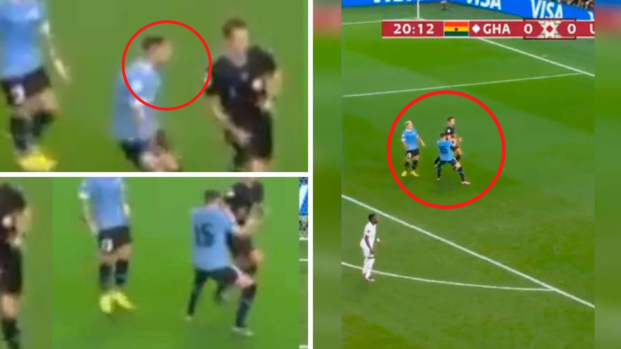 Jugador de Uruguay le celebra en la cara al árbitro y enciende la polémica