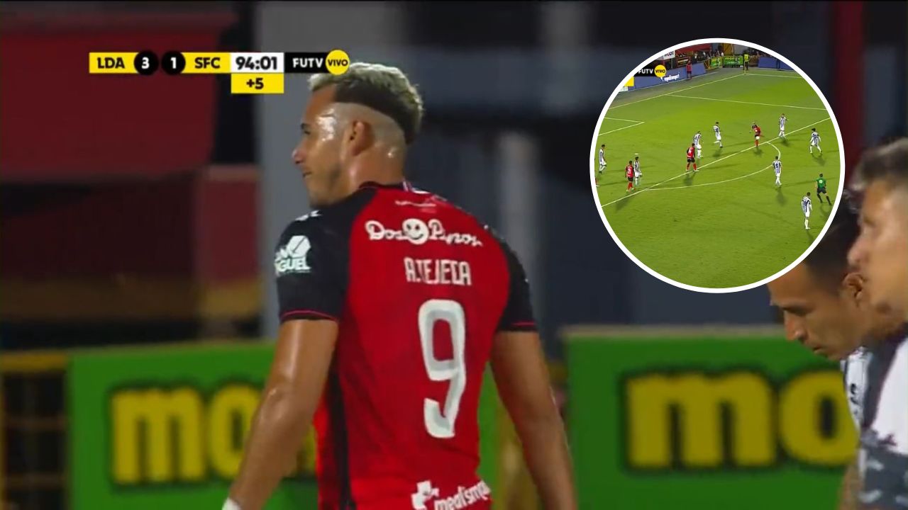 Ángel Tejeda cerca de anotar el mejor gol del torneo en Costa Rica