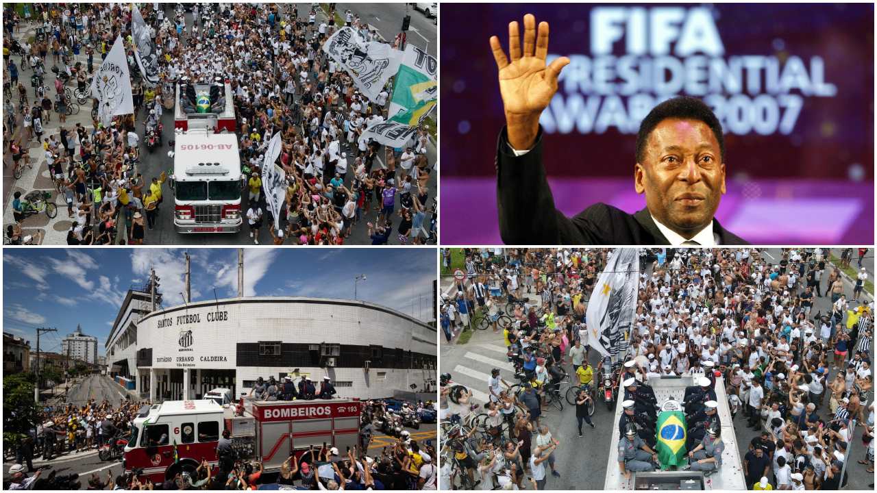 Con emotivo paso por la casa de su madre: así se lleva a cabo el funeral de Pelé