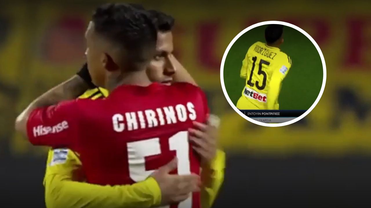Así fue el fraterno reencuentro entre Edwin Rodríguez y Michaell Chirinos en Grecia