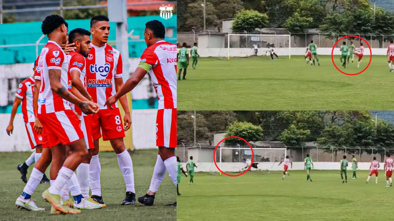 Jugador del Vida, en agenda de Olimpia y Real España, se manda golazo en amistoso